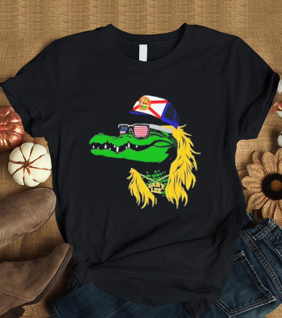 Conservativeant Wearing Gary Lee Gator with Trucker Hat and Sunglasses T-Shirt