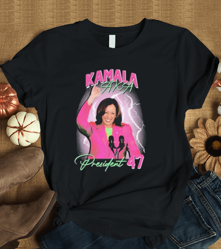 Kamala Harris President 47 Lightning T-Shirt