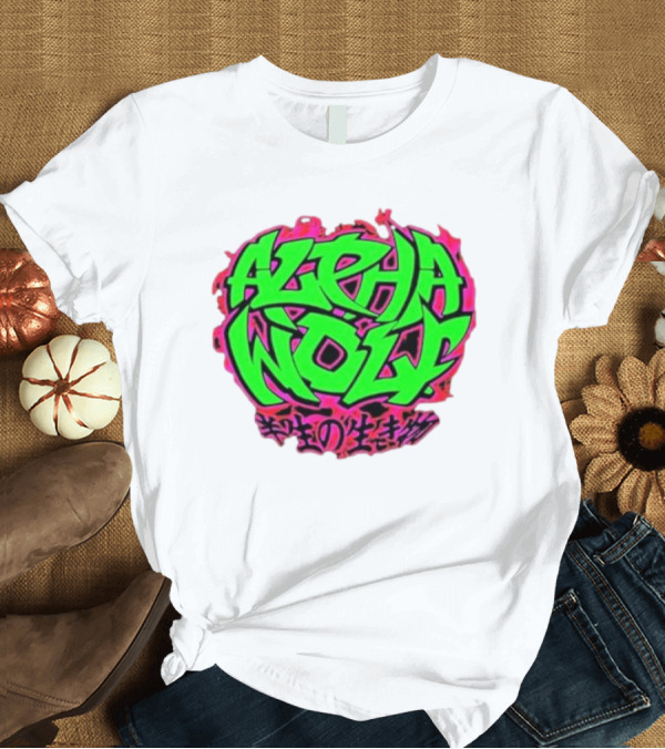 T-Shirt: Alpha Wolf 2024 Neon Graffiti T-Shirt Alpha Wolf 2024 Neon Graffiti T-Shirt