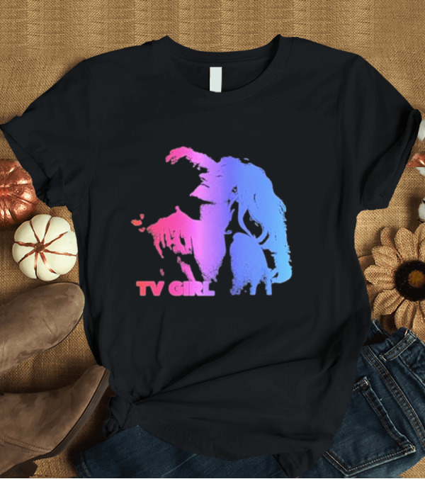 T-Shirt: TV Girl Band French Exit Tour Psychedelic Couple T-Shirt TV Girl Band French Exit Tour Psychedelic Couple T-Shirt