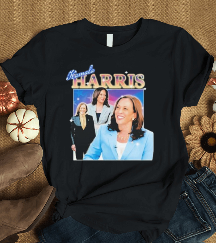 Kamala Harris Starry Background Trio T-Shirt
