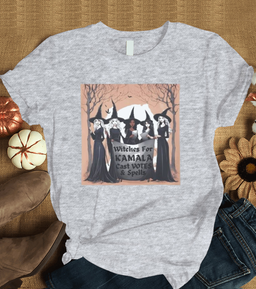 Witches For Kamala Cast Votes and Spells Halloween Wiccan Pagan Kamala Harris T-Shirt