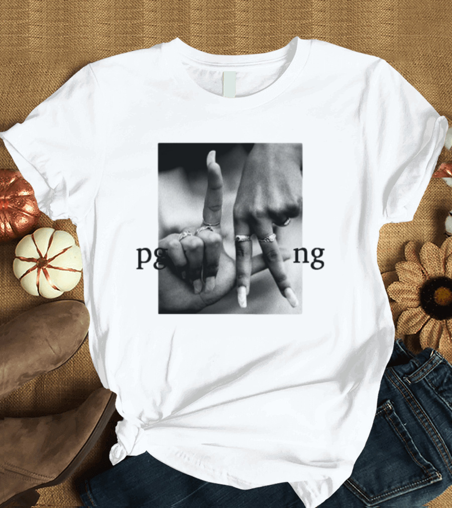 Savannah James pgLang Inspired Hand Sign Motif T-Shirt