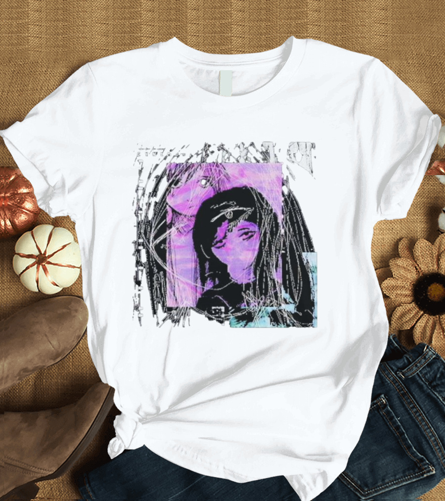 Cynthoni Sewerslvt Anime Aesthetic Purple Glitch T-Shirt