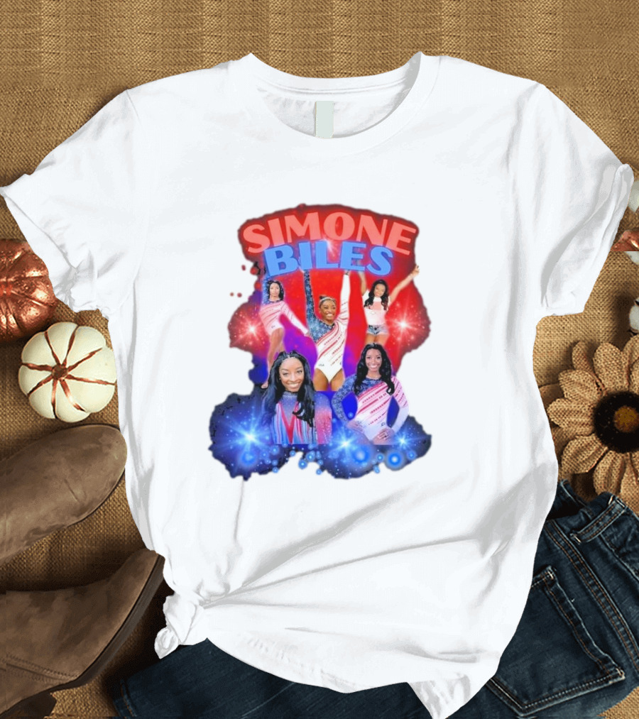 Simone Biles Paris Olympics 2024 USA Gymnastics Melanin Vibes Black Girl Magic African American Gymnast T-Shirt