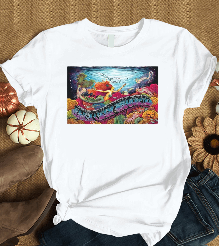 Slightly Stoopid West Palm Beach August 2 2024 Summer Traditions Tour Underwater Coral Scene T-Shirt
