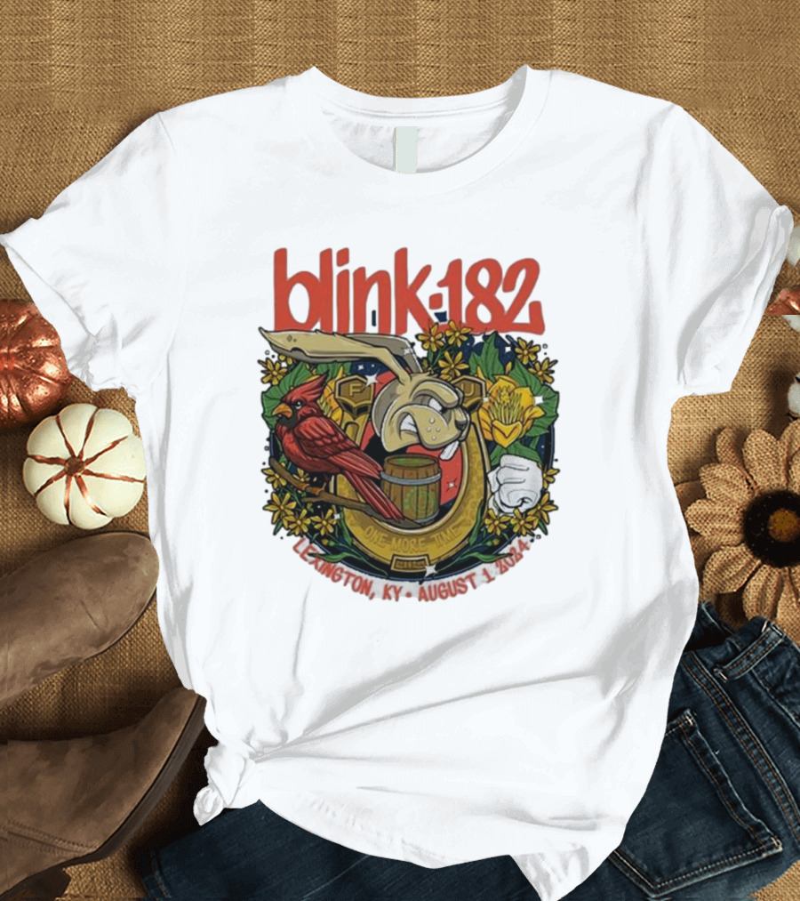Blink-182 Rabbit Cardinal One More Time Lexington KY August 1st 2024 Event T-Shirt