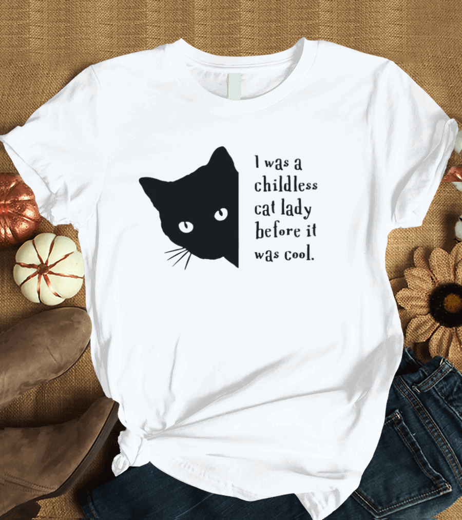 Jd Vance Kamala I Was A Childless Cat Lady Before It Was Cool Cat Face T-Shirt