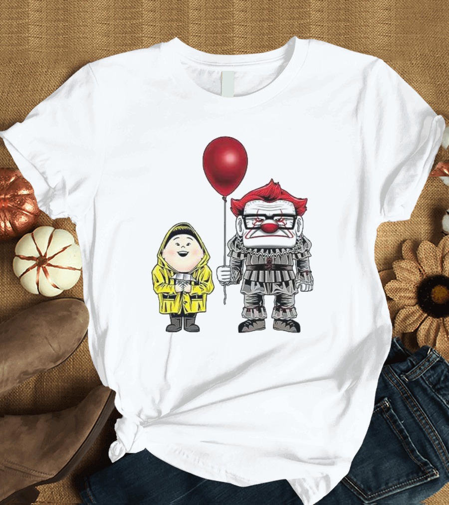 Pennywise Carl Fredricksen Russell Halloween Balloon Duo T-Shirt