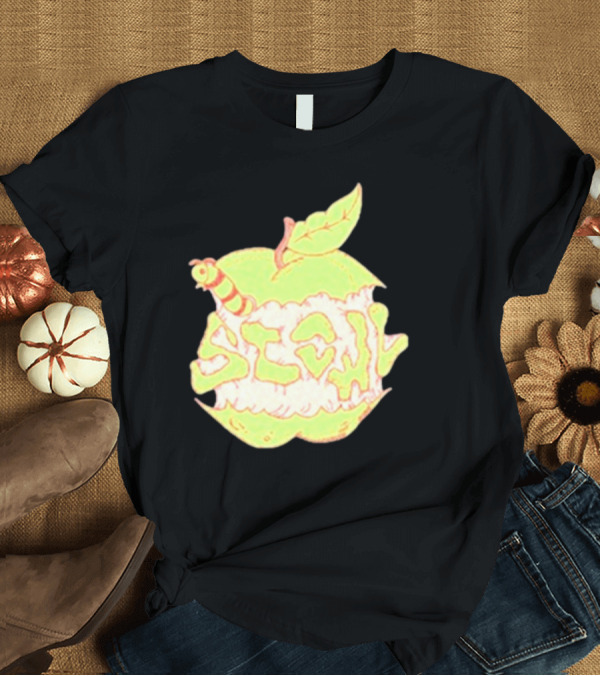 T-Shirt: Scowl Apple 2024 Worm in Green Apple T-Shirt Scowl Apple 2024 Worm in Green Apple T-Shirt
