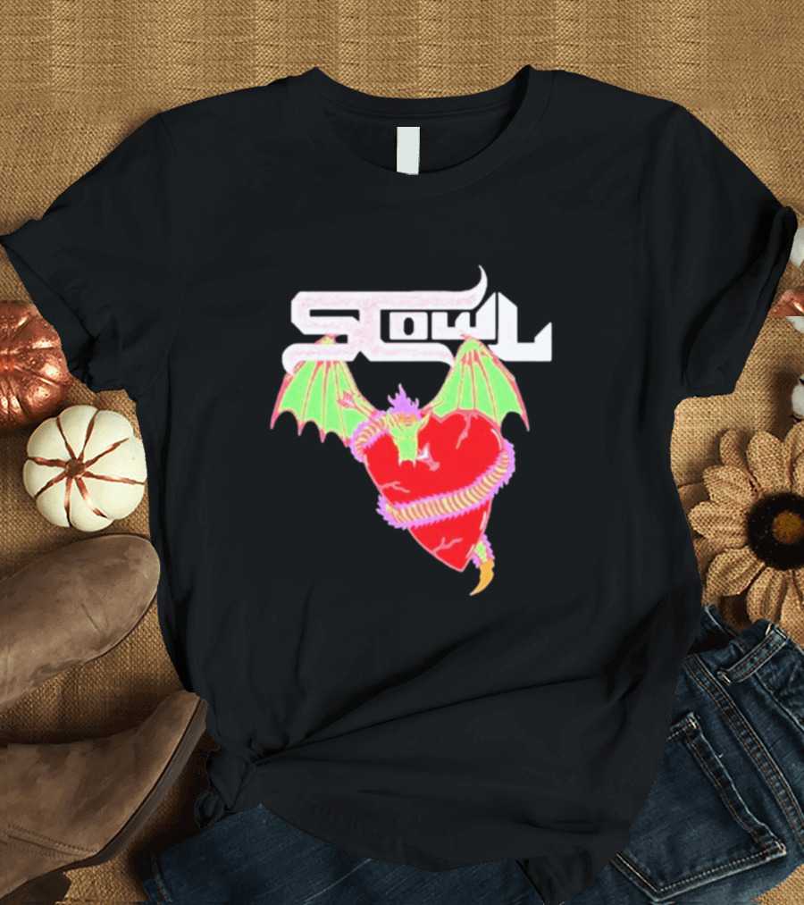 Scowl Dragon Heart Wings T-Shirt