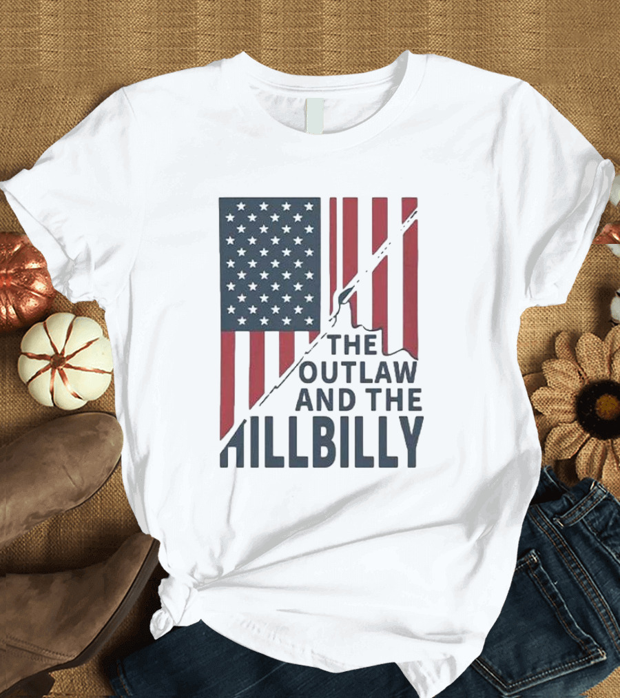 The Outlaw and The Hillbilly American Flag T-Shirt