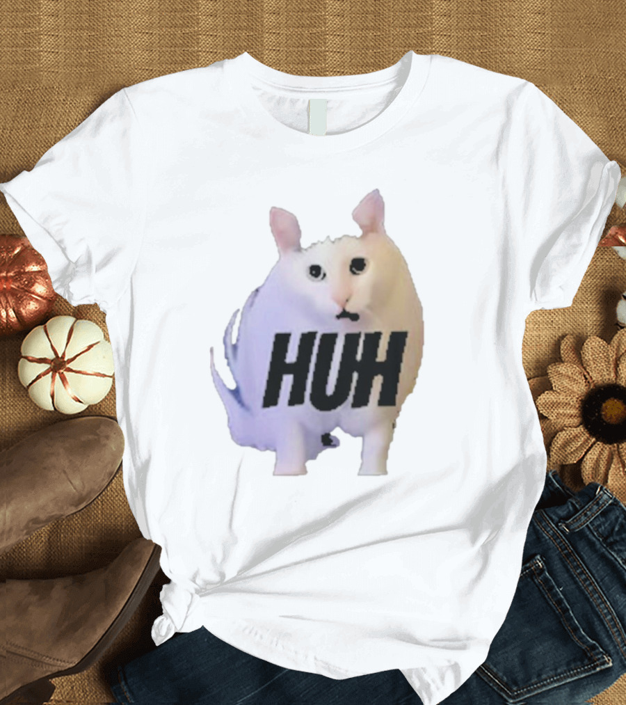 Huh Cat Meme Image T-Shirt