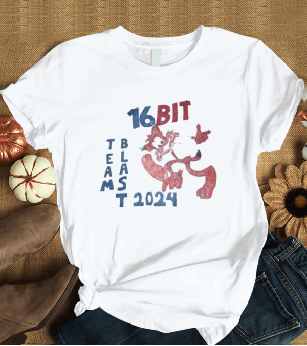 T-Shirt: 16bit Team Blast 2024 Retro Gaming Character T-Shirt 16bit Team Blast 2024 Retro Gaming Character T-Shirt