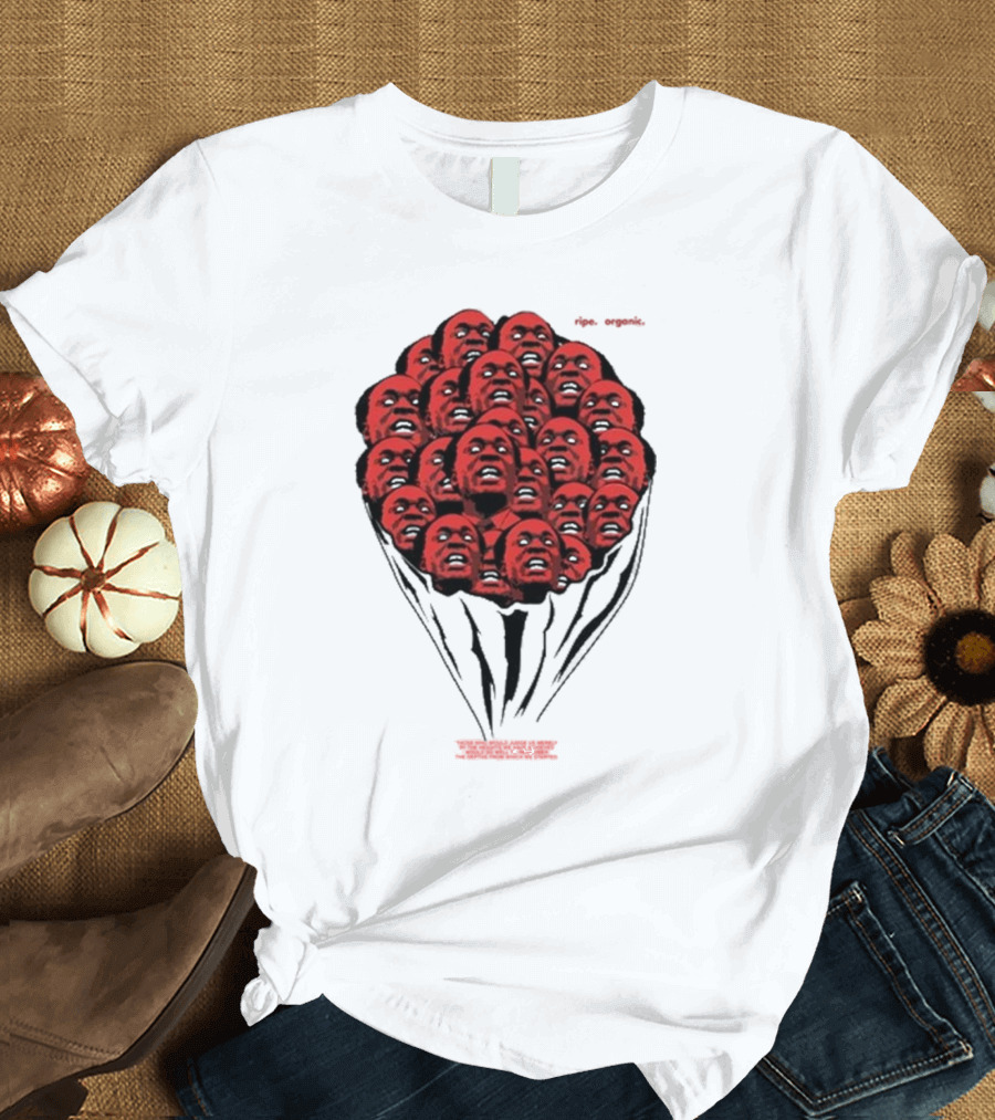 Nkrumah Never Dies Afri5a Ripe Organic Face Cluster T-Shirt