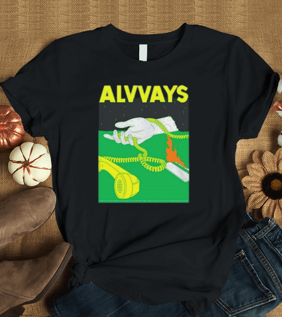 Alvvays Osheaga Music and Arts Festival August 4 2024 Retro Phone and Flame T-Shirt