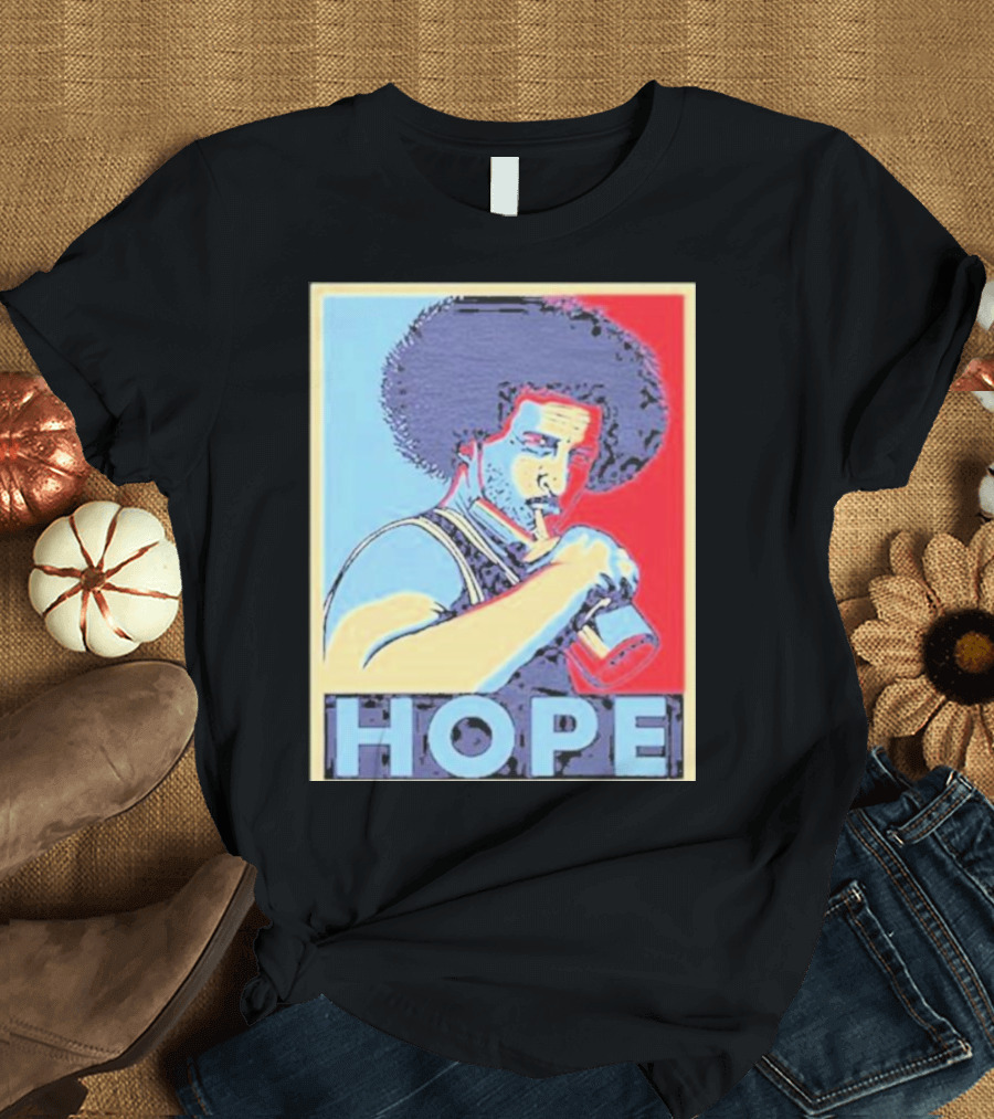 Andy Frasco and the U N Hope Poster Style with Blue Red Afro T-Shirt