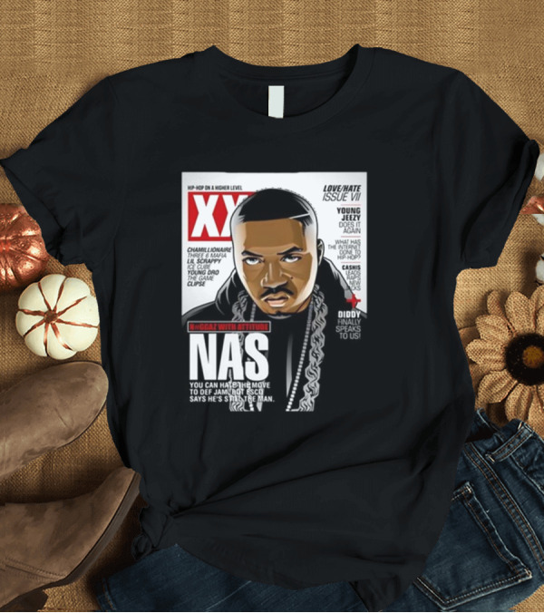 T-Shirt: XXL Hip Hop on a Higher Level Nas Nggaz With Attitude Love Hate Issue VII T-Shirt XXL Hip Hop on a Higher Level Nas Nggaz With Attitude Love Hate Issue VII T-Shirt
