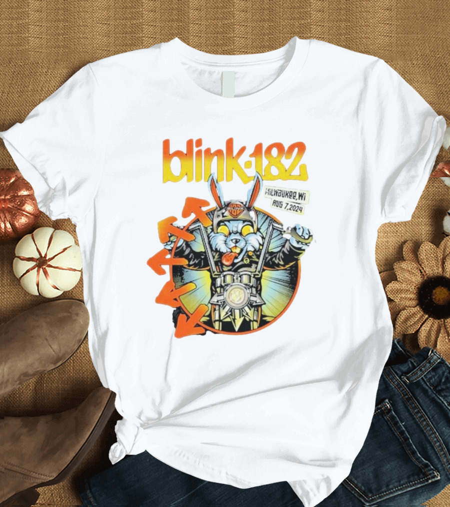 Blink-182 Concert Rabbit Milwaukee WI August 7 T-Shirt