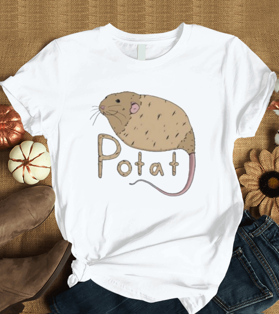 Grumpy Rat Potat Character Image T-Shirt