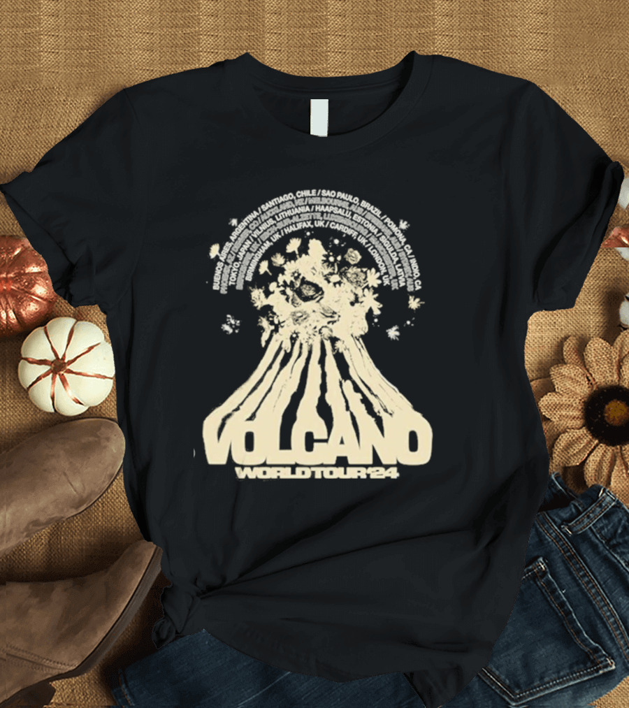 Volcano World Tour '24 Buenos Aires London Los Angeles Paris Tokyo T-Shirt