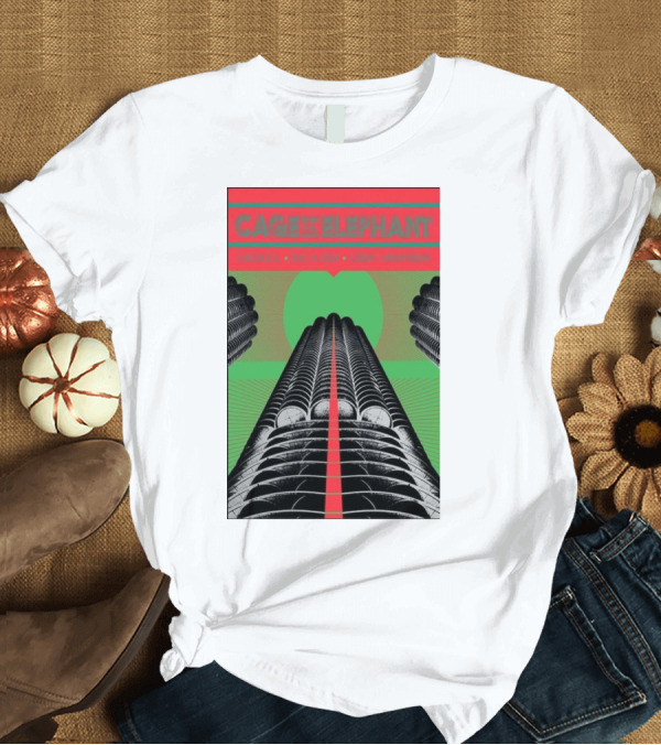 T-Shirt: Cage The Elephant Concert August 14 2024 Credit Union 1 Arena Chicago IL T-Shirt Cage The Elephant Concert August 14 2024 Credit Union 1 Arena Chicago IL T-Shirt