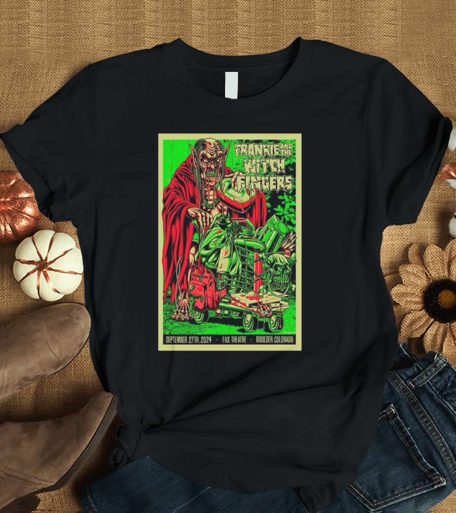 Frankie And The Witch Fingers Tour Vampire Monster Art Fox Theatre Boulder CO Sep 27 T-Shirt