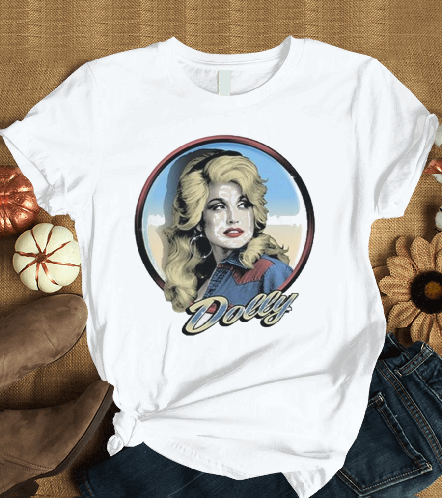 Dolly Parton Vintage Style Primary Color Photo T-Shirt