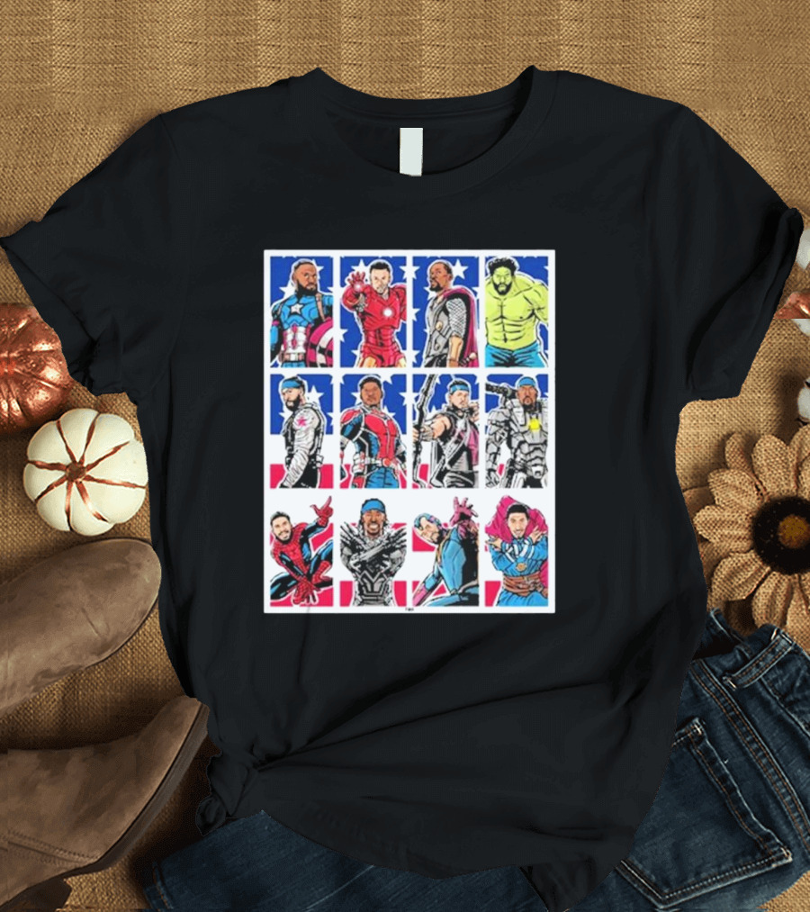 Pick Your Avenger Marvel Heroes Paris 2024 Basketball T-Shirt