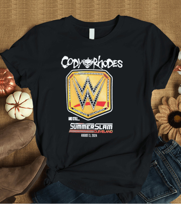 T-Shirt: Cody Rhodes Undisputed Champion SummerSlam Cleveland August 3 T-Shirt Cody Rhodes Undisputed Champion SummerSlam Cleveland August 3 T-Shirt