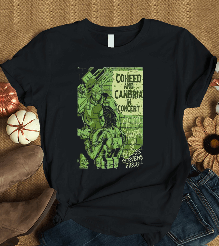 Coheed And Cambria In Concert Madison WI 08 02 2024 Breese Stevens Field T-Shirt