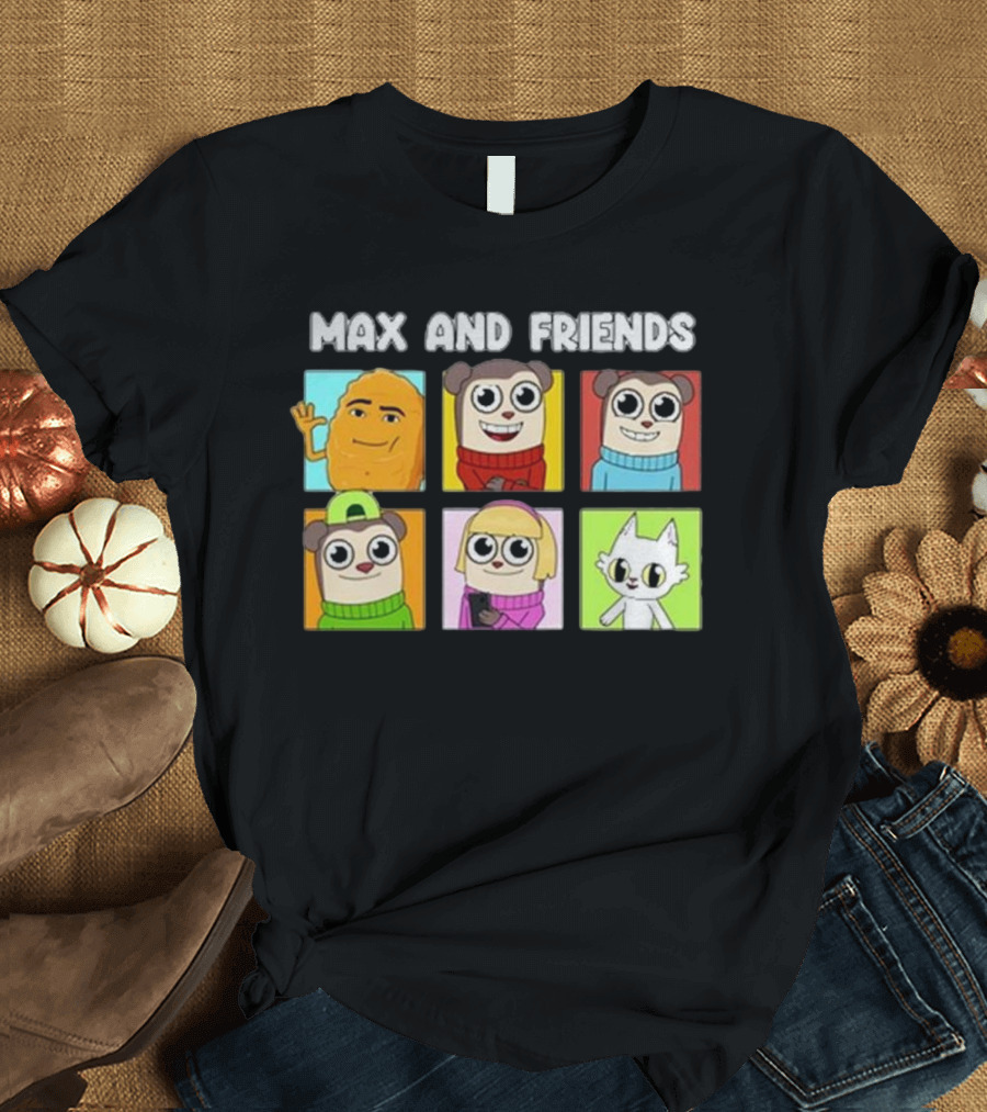Max And Friends Cartoon Characters Collection T-Shirt