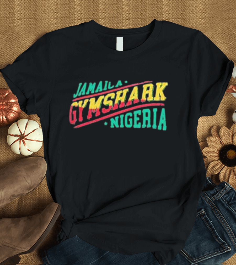 Jamaica Gymshark Nigeria Vintage Text T-Shirt