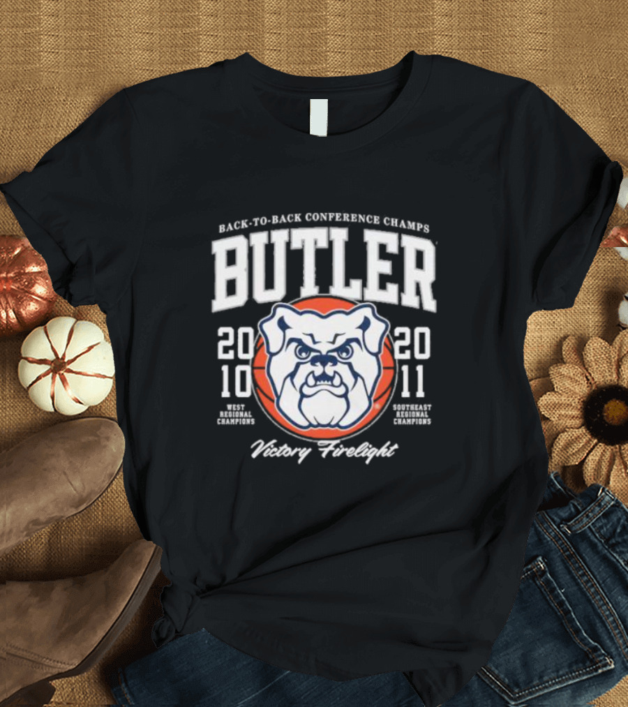 Back-to-Back Conference Champs Butler 2010 2011 Victory Firelight T-Shirt