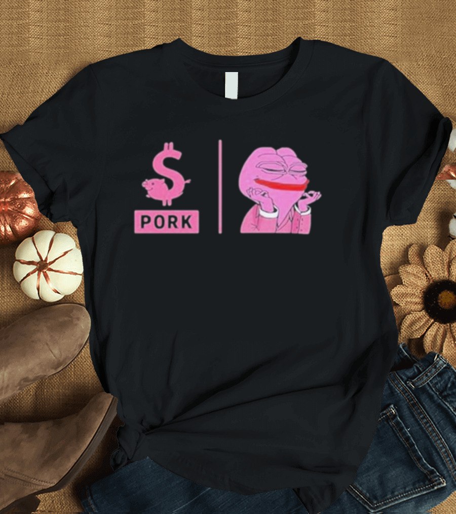 Pork $pork Pepe Meme Pink Frog T-Shirt