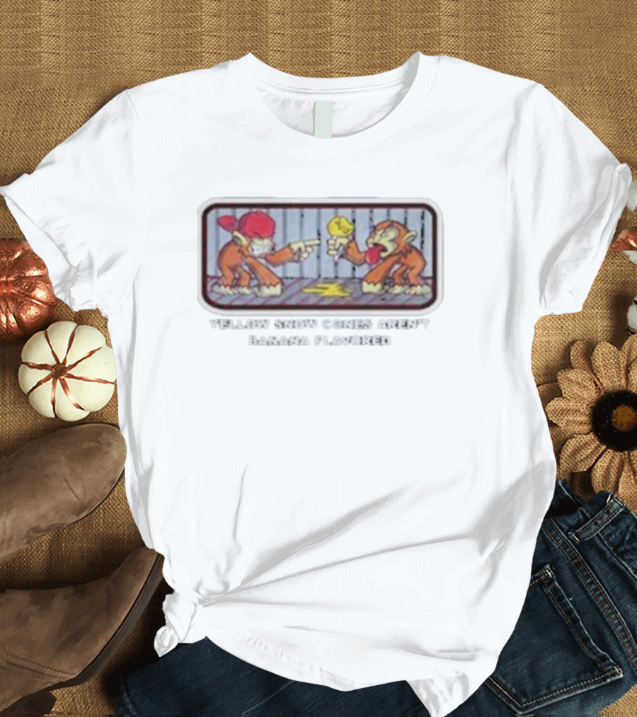 Yellow Snow Cones Aren’t Banana Flavored Funny Monkeys Prison Scene T-Shirt