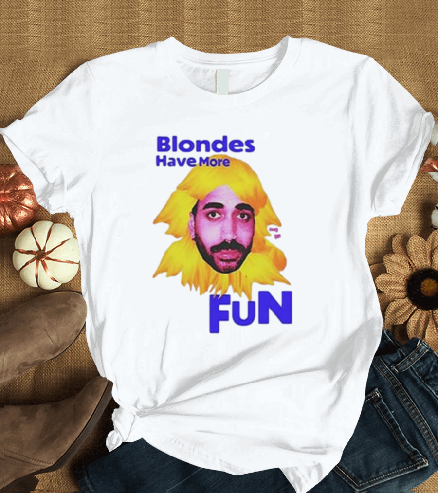 Blondes Have More Fun Face Yellow Hair T-Shirt