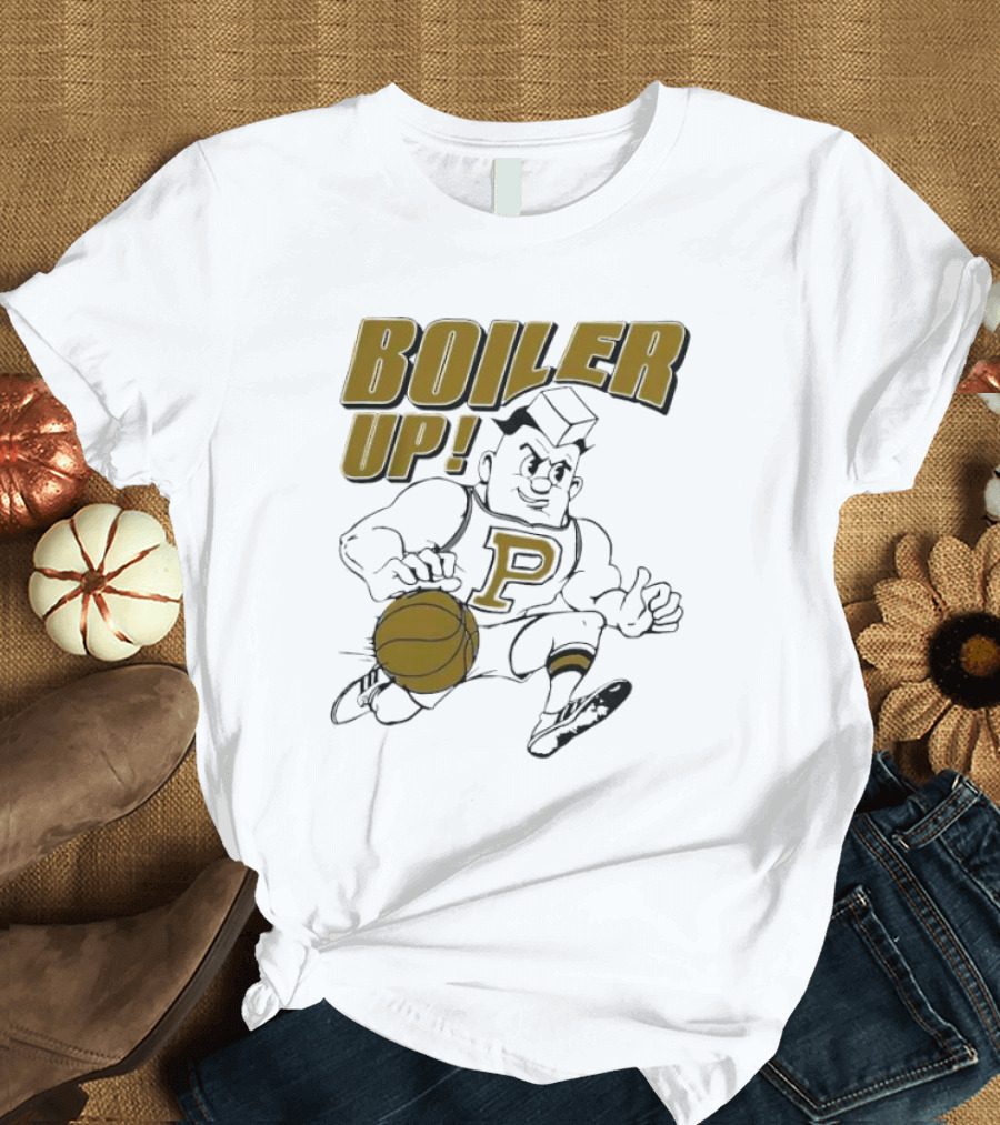 BOILER UP Basketball 70's Mascot P T-Shirt
