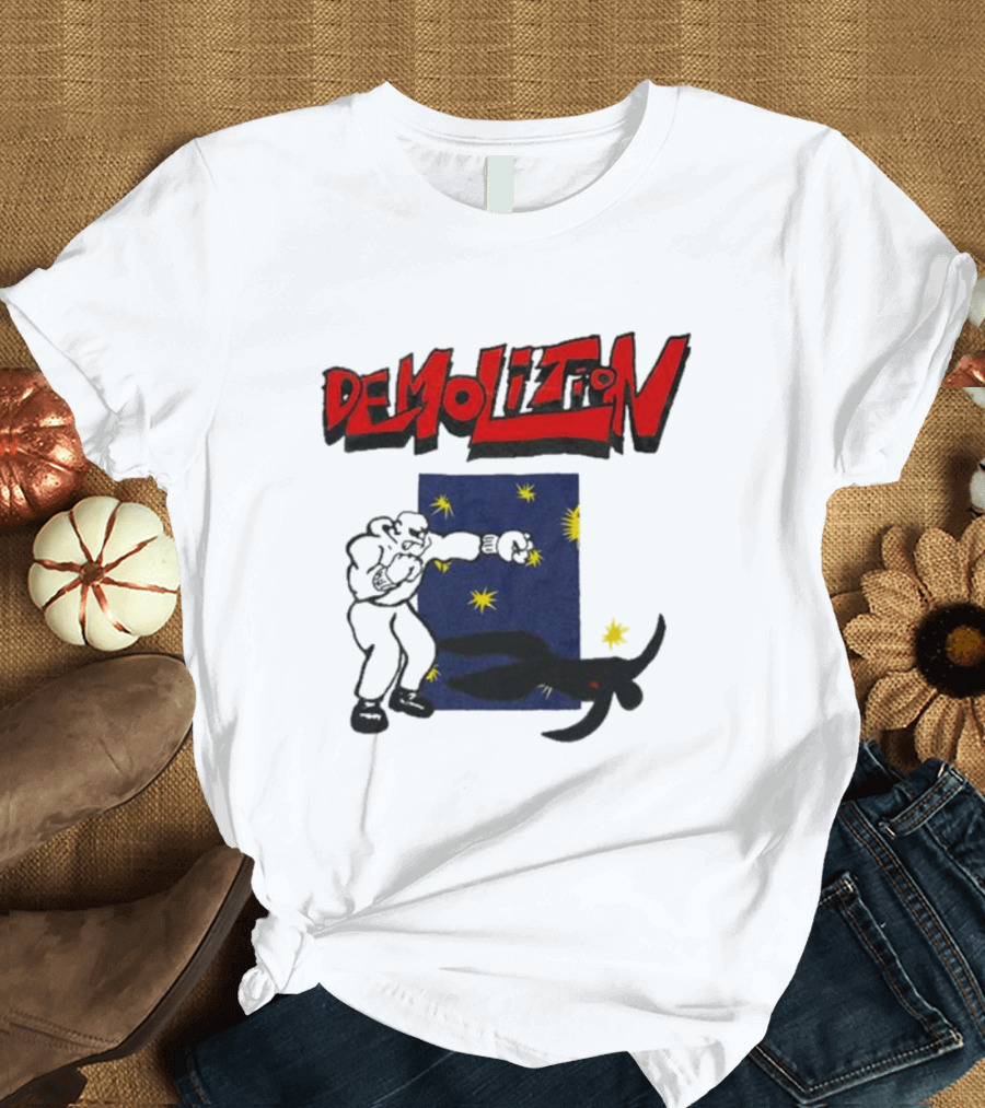 Demolition Extremely Good Boxing Punch Against Starry Night Shadow T-Shirt