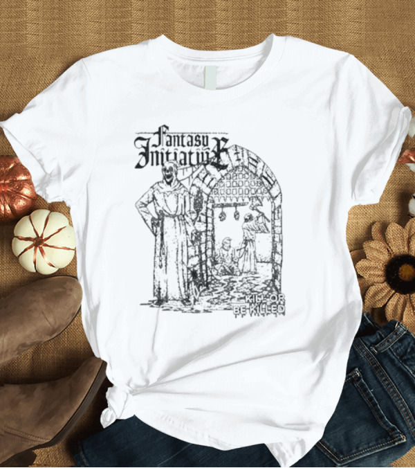 T-Shirt: Fantasy Initiative Kill Or Be Killed Medieval Dungeon Scene T-Shirt Fantasy Initiative Kill Or Be Killed Medieval Dungeon Scene T-Shirt