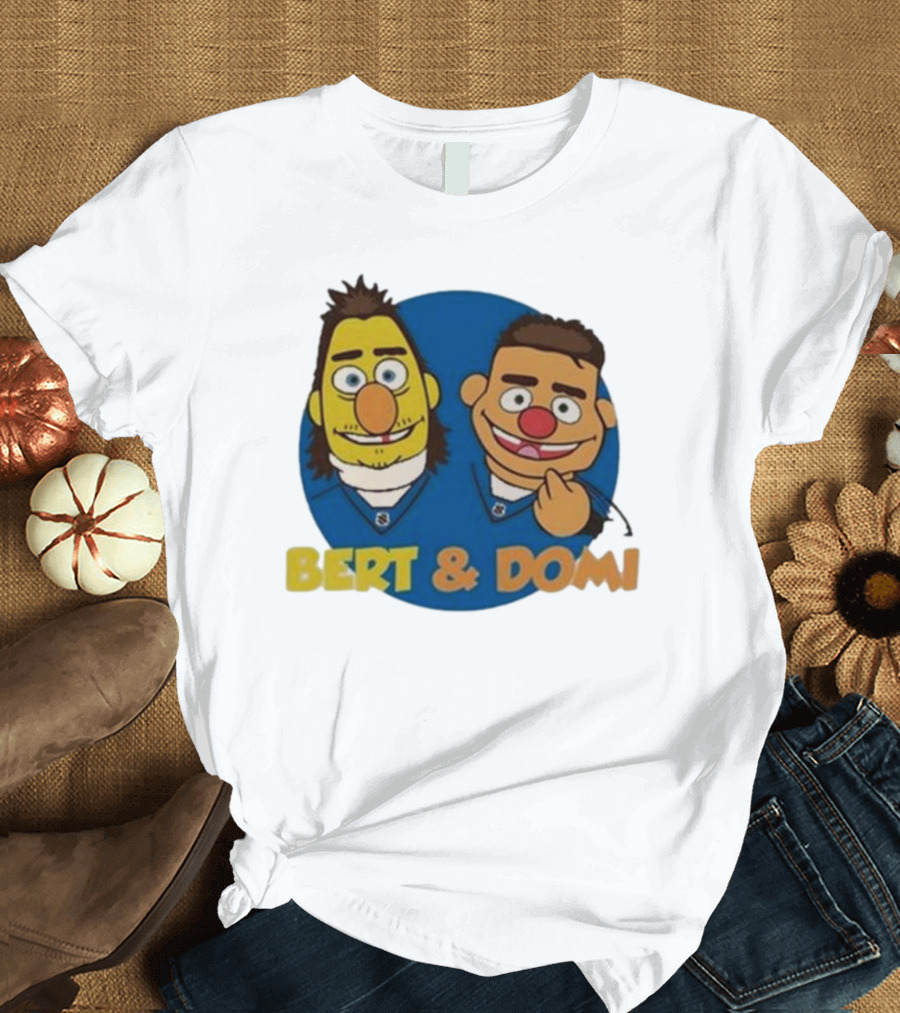 Bert And Domi Flowbuds Logo Cartoon T-Shirt