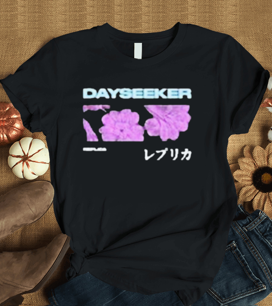 DAYSEEKER レプリカ Replica Purple Flowers T-Shirt