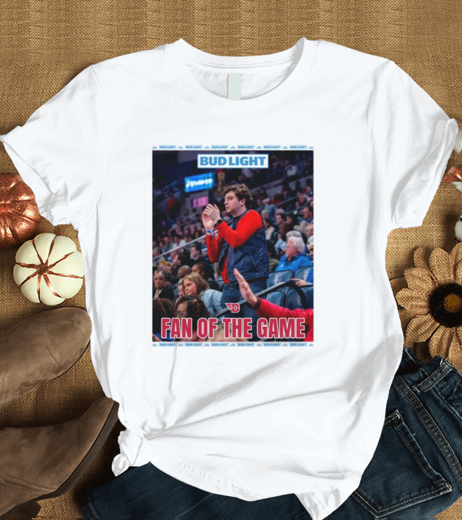 Dayton Basketball Bud Light Fan of the Game Courtside Highlight T-Shirt