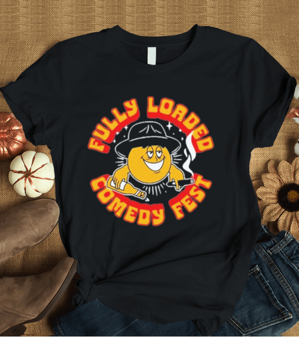 T-Shirt: Bert Kreischer Fully Loaded Comedy Fest 2024 Smoking Bottle Hat Emblem T-Shirt Bert Kreischer Fully Loaded Comedy Fest 2024 Smoking Bottle Hat Emblem T-Shirt