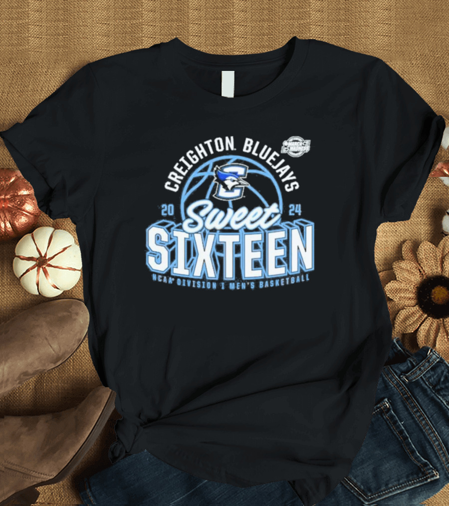 Creighton Bluejays 2024 Sweet Sixteen NCAA Division I Men's Basketball March Madness T-Shirt