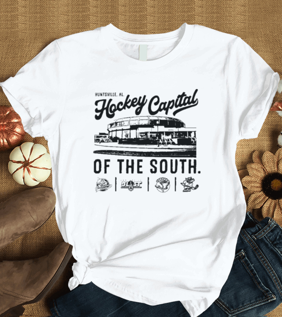 Huntsville AL Hockey Capital of the South Stadium Image and Team T-Shirt