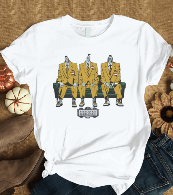 T-Shirt: Beetlejuice Beetlejuice Beetlejuice Jeff Bob Dave Trio on Couch T-Shirt Beetlejuice Beetlejuice Beetlejuice Jeff Bob Dave Trio on Couch T-Shirt