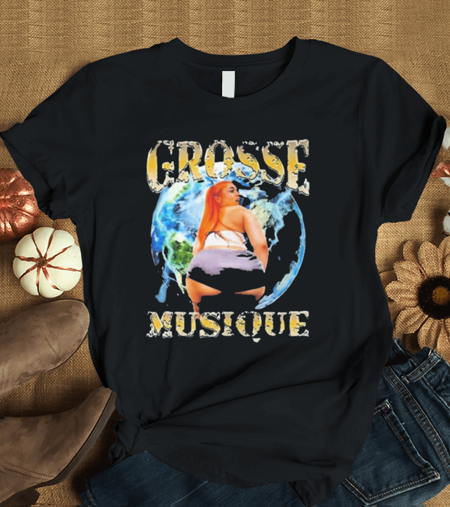 Grosse Musique Earth Background Rare Bootleg T-Shirt