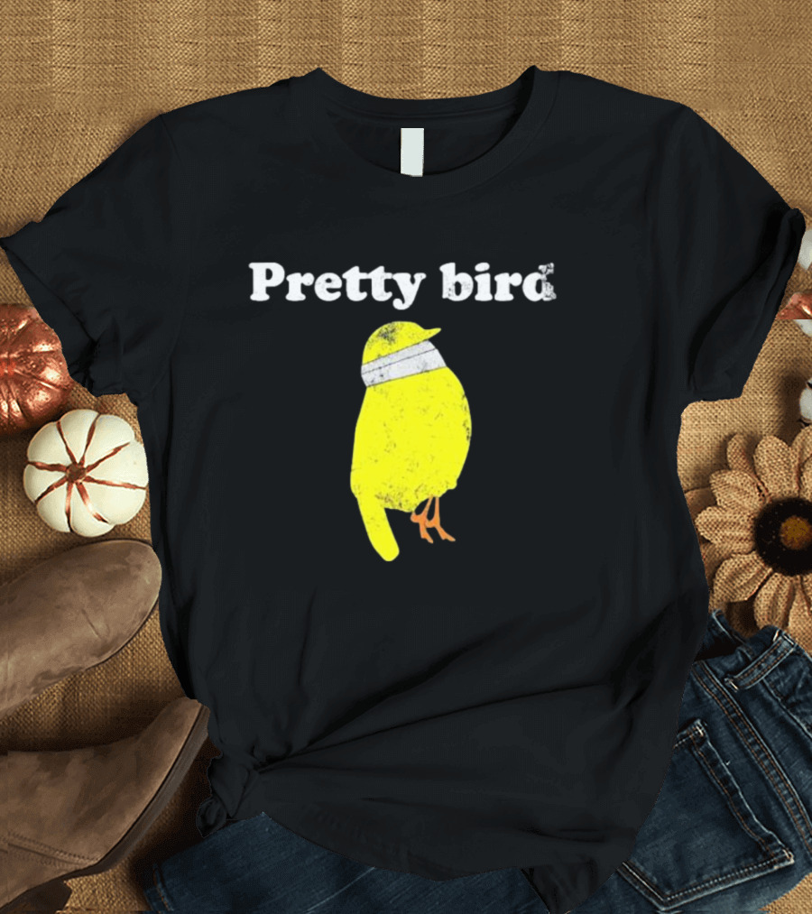 Pretty Bird Yellow Bandit Bird Retro Style Jonathan Swanson T-Shirt
