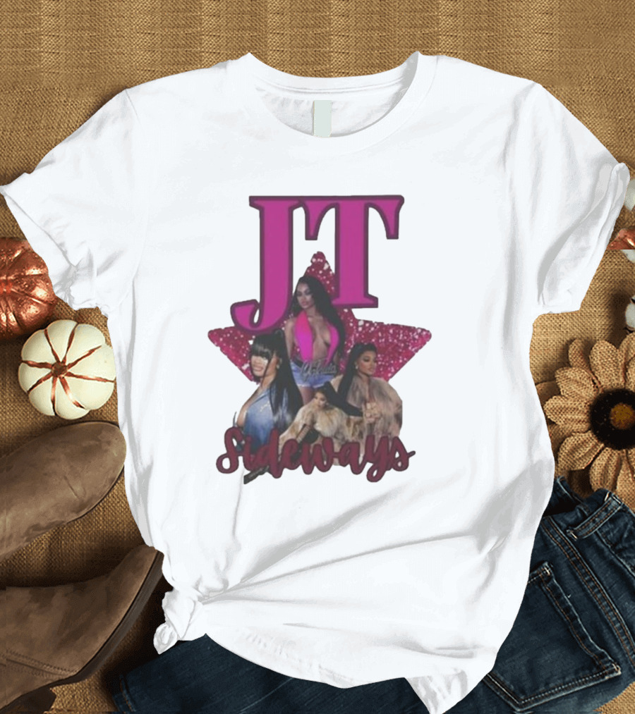 JT Sideways Star Pink Glamorous Portraits T-Shirt